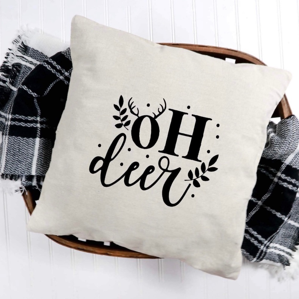 Oh Deer Throw Pillow